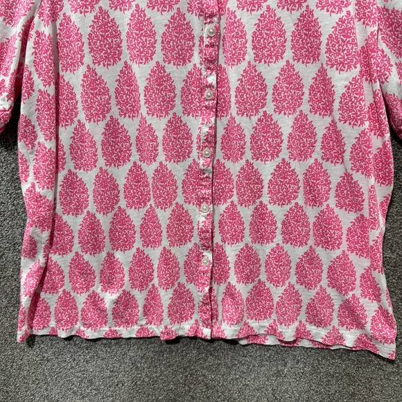 Boden Broderie Sleeve Frill Neck Button Up Blouse Top Women 10 Pink Feminine - Picture 7 of 12